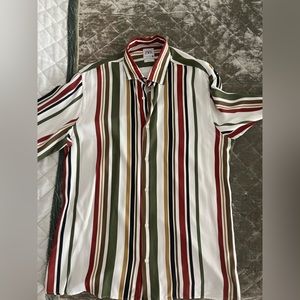 Slim fit, multi-color, stripped Zara button down